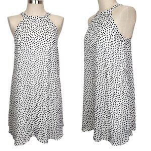 Betsey Johnson Polka Dot Short Swing Dress Size 8 Sleeveless Back Zip Flowy‎